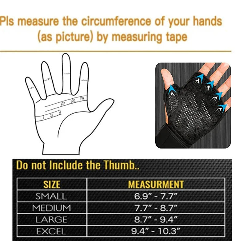 Gym Fitness Heavy duty Training Glove Men Women Fitness Sports Body Building Gymnastics Grips Hand Wrist Palm Protector Gloves - GabyFit Goods