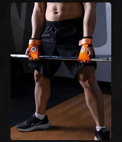 1Pair Gym Pads Cowhide Gym Gloves Grips Anti-Skid Weight Power Belt Lifting Pads Deadlift Belt Workout Palm Protection Lu - GabyFit Goods