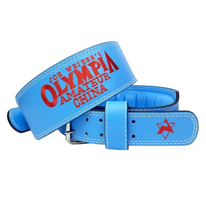 Weightlifting Belt PU Leather Waist Support Gym Belt Unisex Wide Barbell Training Weight Lifting Brace Straps for Fitness