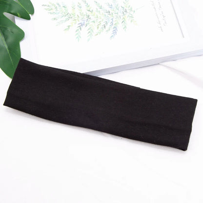 Elastic Cotton HairBand Fashion Headbands for Women Men Solid Running Fitness Yoga Hair Bands Stretch Makeup Hair Accessories - GabyFit Goods