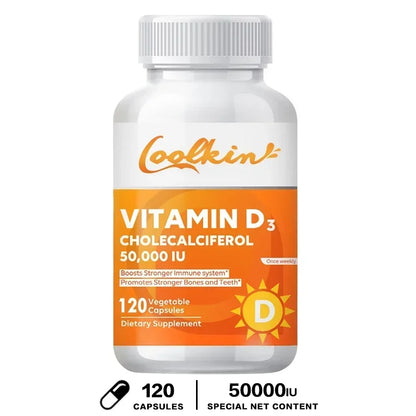 Vitamin D3 5000IU, Rich in Vitamin D for Healthy Antioxidants Supporting Immune System Function - 120 Capsules, Non-GMO