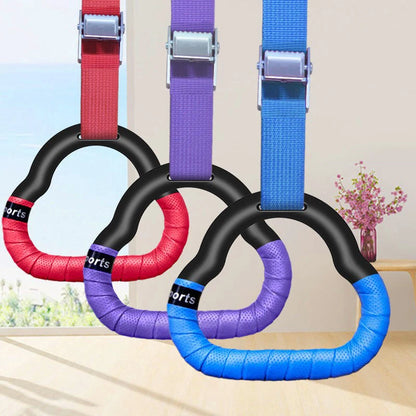 Hanging Ring Home Children's Horizontal Bar Indoor Adult Pull-up Stretch Fitness Equipment Adjustable Ring Pull Training - GabyFit Goods
