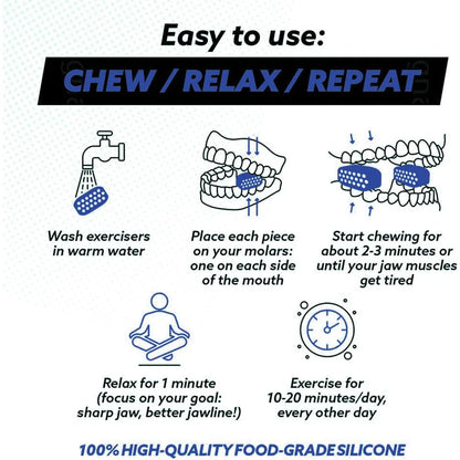 Jaw Exerciser for Men Women Facial Jaw Exerciser Gym Fitness Ball Muscle Training Neck Face Slimming Mouth Jawliner - GabyFit Goods