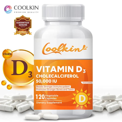 Vitamin D3 5000IU, Rich in Vitamin D for Healthy Antioxidants Supporting Immune System Function - 120 Capsules, Non-GMO
