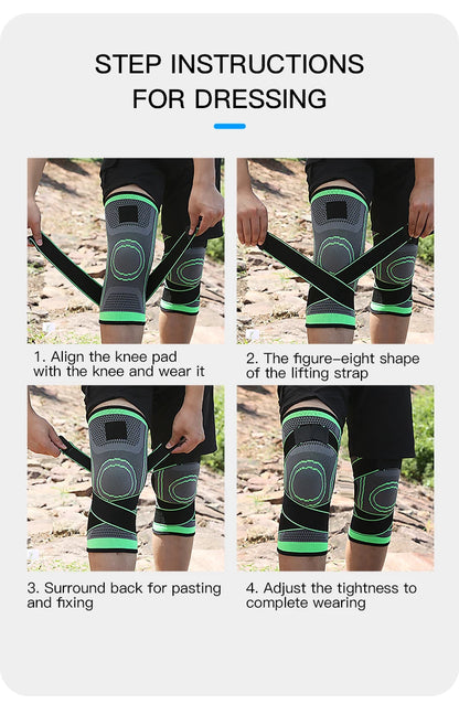 Sports Compression Knee Brace Elastic Support Pads Knee Pads Fitness Equipment Volleyball Basketball Cycling 2023 - GabyFit Goods