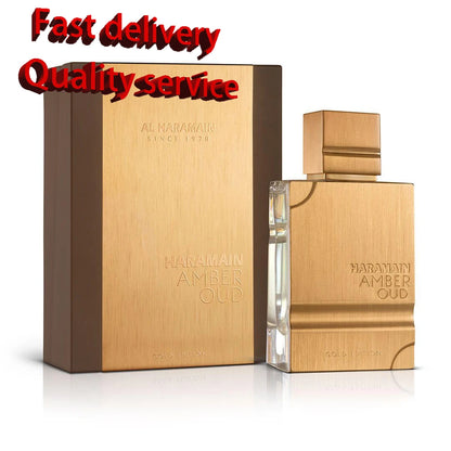 2 Oz/60ml Original Amber Oud Gold Edition Arabian Perfume High Quality Noble Lady Fragrance Spray Pheromones Attract Men