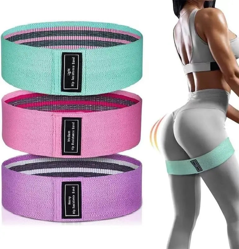 3 Portable Fabric Resistance Bands Set 