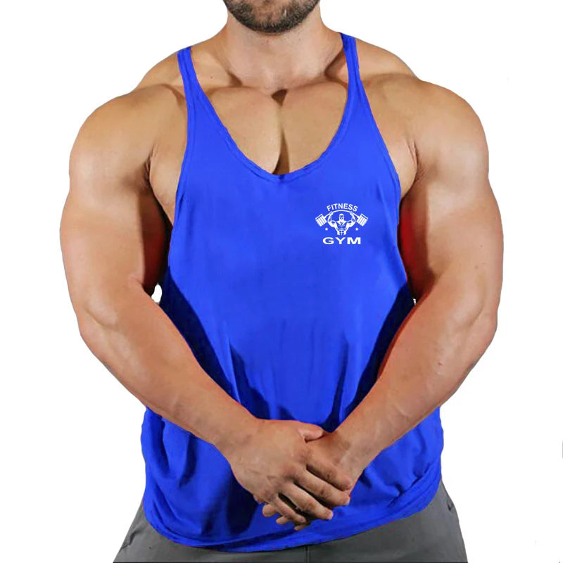 Muscle Mens Bodybuilding Stringer Tank Top gym Clothing Y back Fitness sleeveless vest shirt Weightlifting singlets - GabyFit Goods