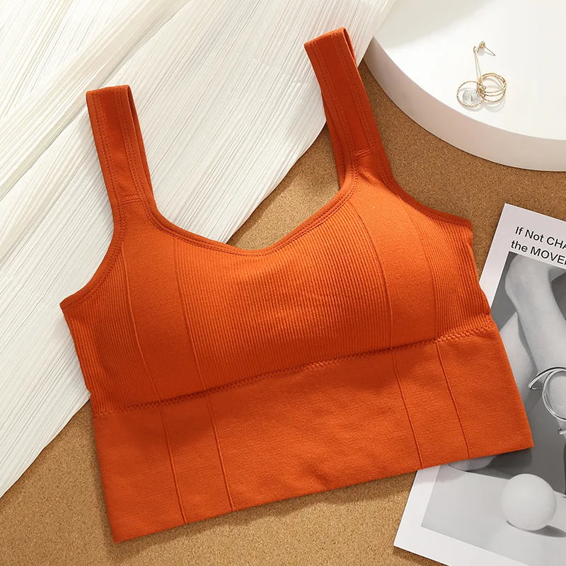 Breathable Sports Bra Anti-Sweat Fitness Top Women Seamless Yoga Bra Shockproof Crop Top Push Up Sport Bra Gym Workout Top - GabyFit Goods