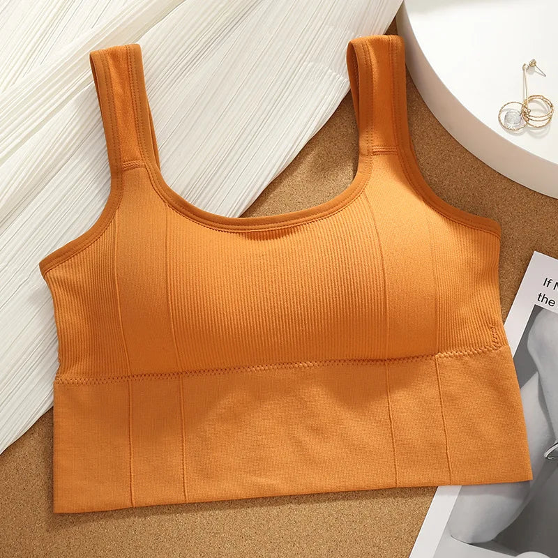 Breathable Sports Bra Anti-Sweat Fitness Top Women Seamless Yoga Bra Shockproof Crop Top Push Up Sport Bra Gym Workout Top - GabyFit Goods