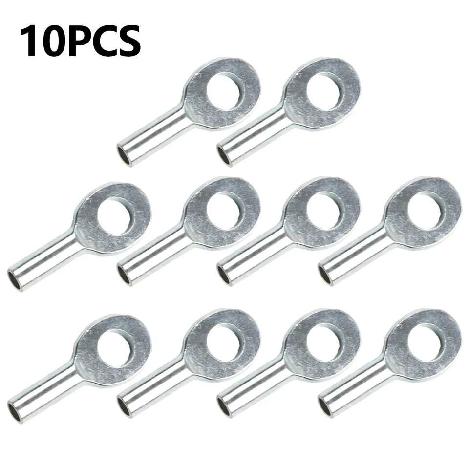 10pcs Gym Pulley Machine Cable Eyelet Terminal Wire Rope Port Joint Stopper Gym Gyms Steel Wire Gym Pulley Machine Cable Eyelet
