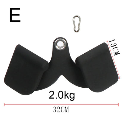 Home Gym Fitness Rowing V-Bar Pully Cable Machine Attachments Biceps Triceps Back Blaster Handle Pull Down Hand Grips