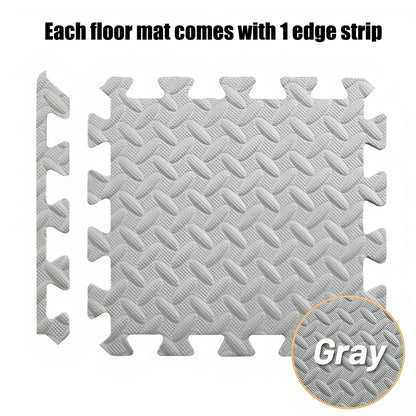 Puzzle Exercise Mat 12pcs Interlocking Foam Gym Mats Eva Foam Floor Tiles Protective Flooring Mats For Gym Equipment - GabyFit Goods
