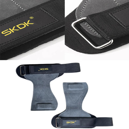 Cowhide Gym Gloves Grips Anti-Skid Leather Gymnastics Guard Palm Protectors Pull Up Horizontal Bar Weight Lifting Guantes Gym - GabyFit Goods