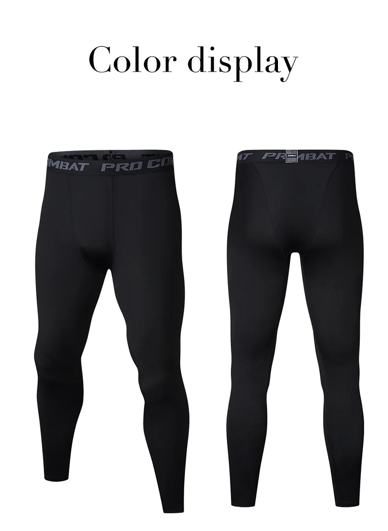 Men's Running Leggings Sportswear Quick Dry Gym Fitness Tights Workout Training Jogging Sports Trousers Compression Sport Pants - GabyFit Goods