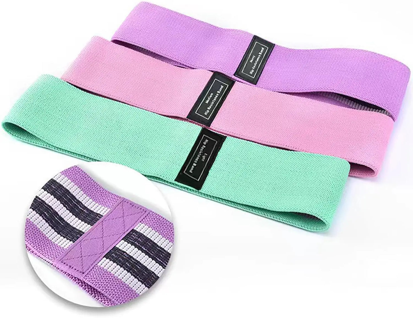 Fabric Resistance Bands Set for fitness workouts