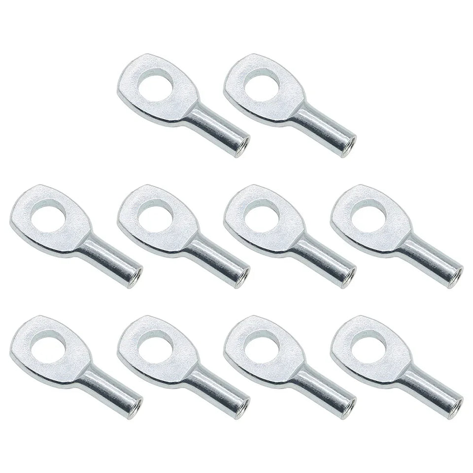 10pcs Gym Pulley Machine Cable Eyelet Terminal Wire Rope Port Joint Stopper Gym Gyms Steel Wire Gym Pulley Machine Cable Eyelet