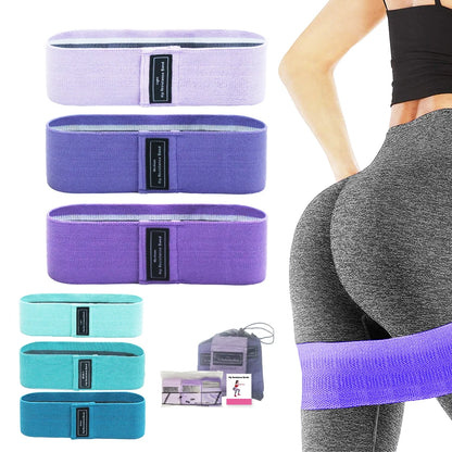 Squat glute workout Non-slip trainer thick band Fabric Resistance Elastic Booty Bands Stretch Fitness Strips Loops Yoga Equipmet - GabyFit Goods
