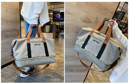 Gym Bag Travel Fitness Bag for Women Large Capacity Men's Sports Luggage bag Waterproof Female Messenger Bag Dry And Wet Handbag - GabyFit Goods