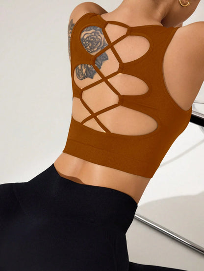 Outdoor sports high-intensity fitness vest sports beautiful back underwear yoga top