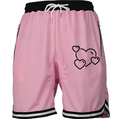 Men's Breathable Basketball Shorts Athletic Wear - Mesh Panel Ventilation & Anti-Slip Waist (8 Colors)