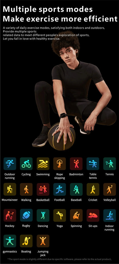 LIGE 2024 New Q9 Pro Smart Watch Body Temperature Monitor Music Control Sports Waterproof Smart Watch for Men Women Smartwatch - GabyFit Goods