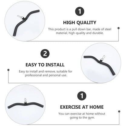Gym Pulley Fitness Lower Pull Bar T-Shape Back Muscle Builder Bow Pull Bar Gym Arm Exercise Pulley Training Accessories Style - GabyFit Goods