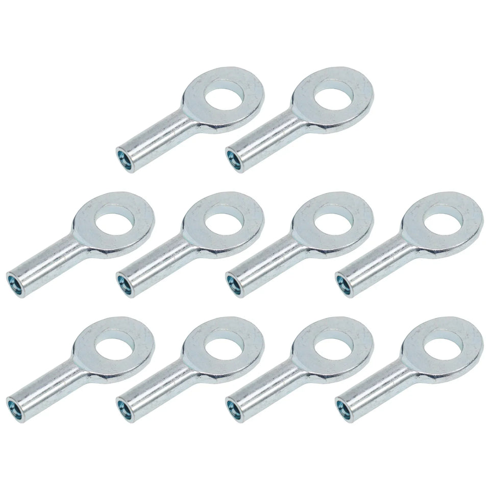 10pcs Gym Pulley Machine Cable Eyelet Terminal Wire Rope Port Joint Stopper Gym Gyms Steel Wire Gym Pulley Machine Cable Eyelet