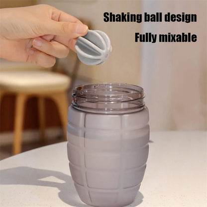 600ml Fitness Sports Water Bottle Fashion Simple Shaker Cup Protein Powder Nutrition High-capacity Milkshake Mixing Cup - GabyFit Goods