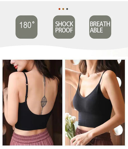 Breathable Sports Bra Anti Sweat Fitness Top Women Seamless Yoga Bra Shockproof Crop Top Push Up Sport Bra - GabyFit Goods