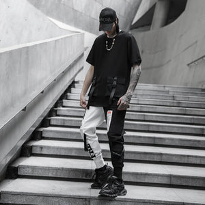 2023 Hip Hop Pants For Men Joggers Casual Streetwear Harem Pants Homme Male Trousers Ribbons Sweatpants