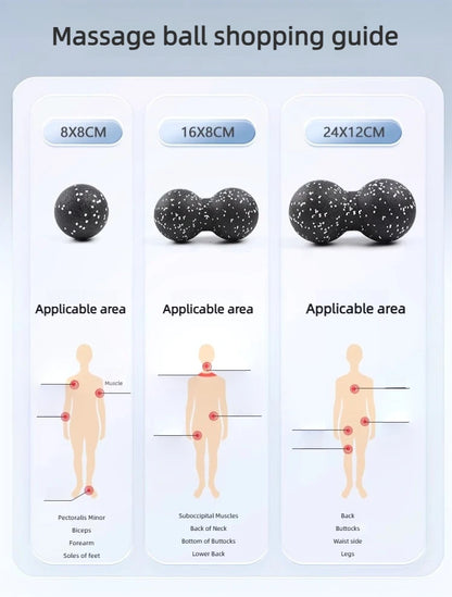 Yoga Peanut Balls Body Massage Fascia Ball Suit Foam Block High Density Muscle Relaxation Lacrosse Exercise Fitness Relieve Pain - GabyFit Goods