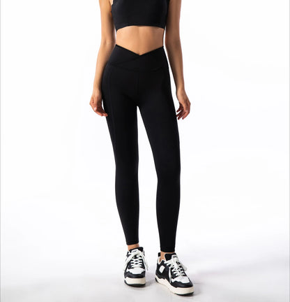 Slanted Shoulder Hollowed Out Lace Tight Top for Women with Chest Cushion, Nude Sports Vest, Fitness Suit, Beautiful Back Bra