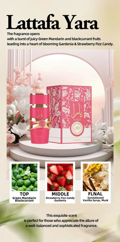 High Quality Arabic Dubai Yara Women Original Perfume Candy Cologne Men Fragrance Women Original Perfumes Body Mist Gift Set - GabyFit Goods