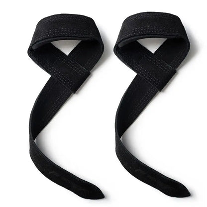 1Pair 4mm Cowhide Weight lifting Wrist Straps Fitness Bodybuilding Training Gym lifting straps NonSlip Gym Grip Deadlift Pull-up - GabyFit Goods