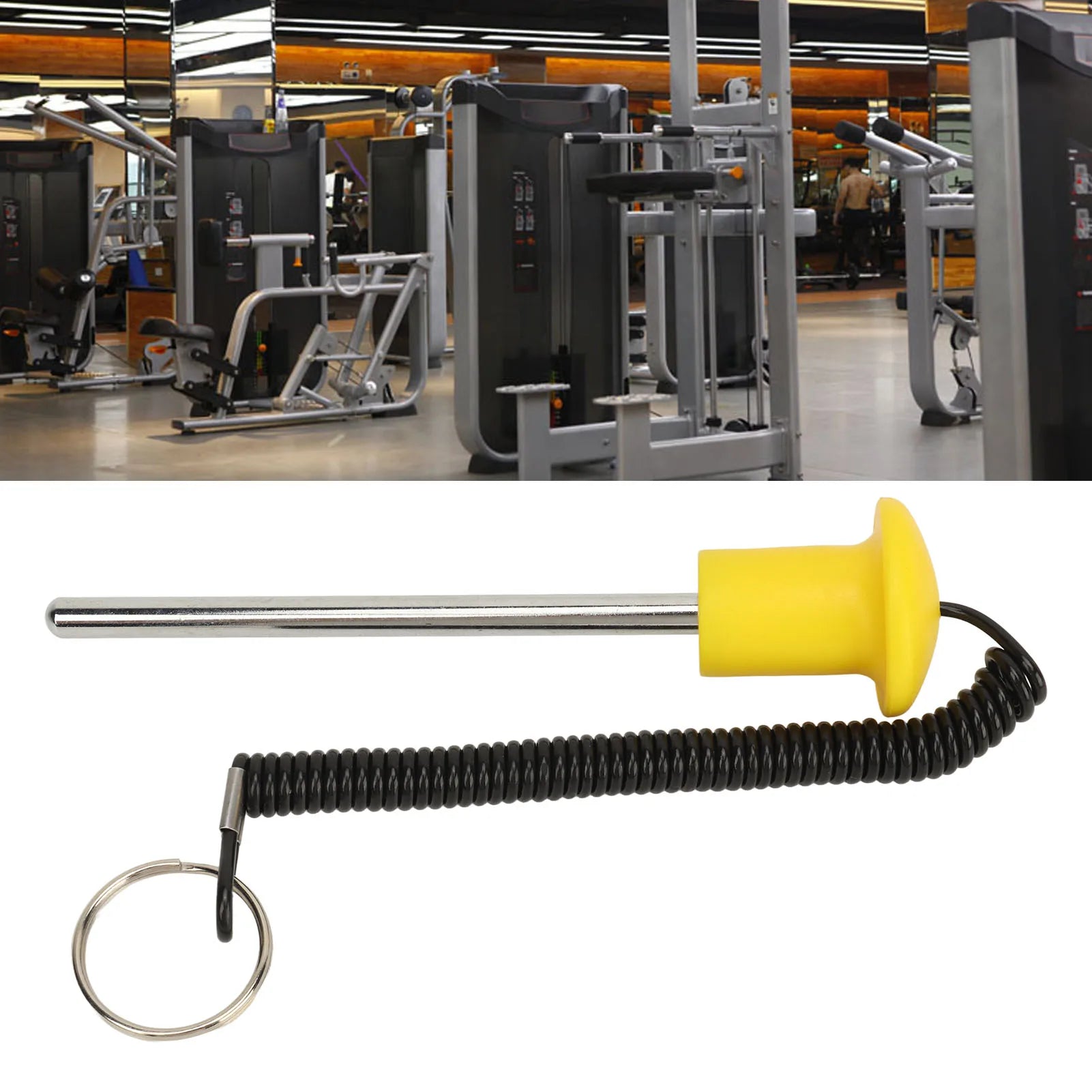 Gym Weight Stack Pin Selector Lock Pin Magnetic 8mm Diameter with Lanyard Gym Accessory for Workout Fitness Exercise - GabyFit Goods