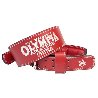 Weightlifting Belt PU Leather Waist Support Gym Belt Unisex Wide Barbell Training Weight Lifting Brace Straps for Fitness