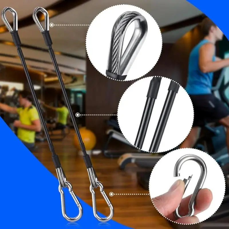 Gym Cable Extension For Home Gym Accessories For Tricep Pull Down And Leg Extensions Machine Fitness Rally Rope 1/2pcs - GabyFit Goods