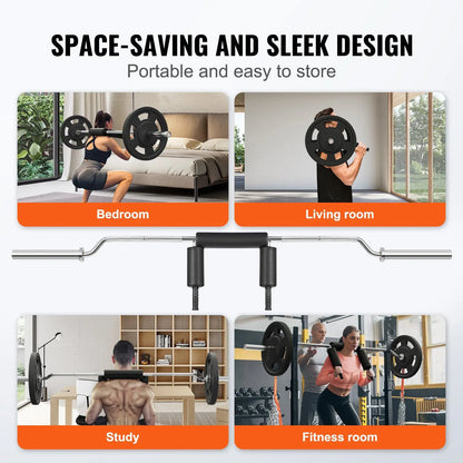 Safety Squat Bar, 700 LBS Fitness Squat Bar, Safety Squat Bar Attachment with Shoulder and Arm Pads, 28mm Diameter Weight Bar, I