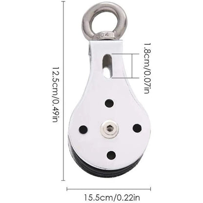 Silent Gym Cable Pulley Rotation 360 Degree Stainless Steel Surface Smooth Durable Attachment for DIY Home Gym Pulley System - GabyFit Goods