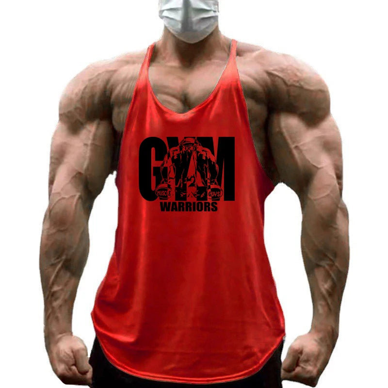 Gym Warriors Workout Tanktop Jogger Singlet Training Bodybuilding Tank Top Vest Shirt Sleeveless Fitness Cotton Shirt For Men