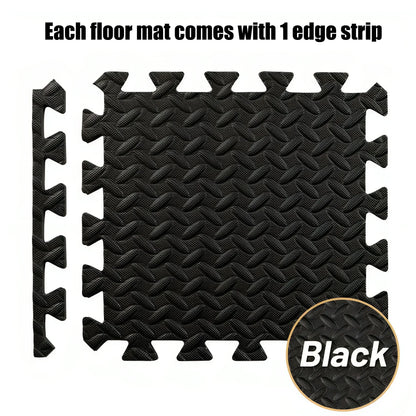 Puzzle Exercise Mat 12pcs Interlocking Foam Gym Mats Eva Foam Floor Tiles Protective Flooring Mats For Gym Equipment - GabyFit Goods