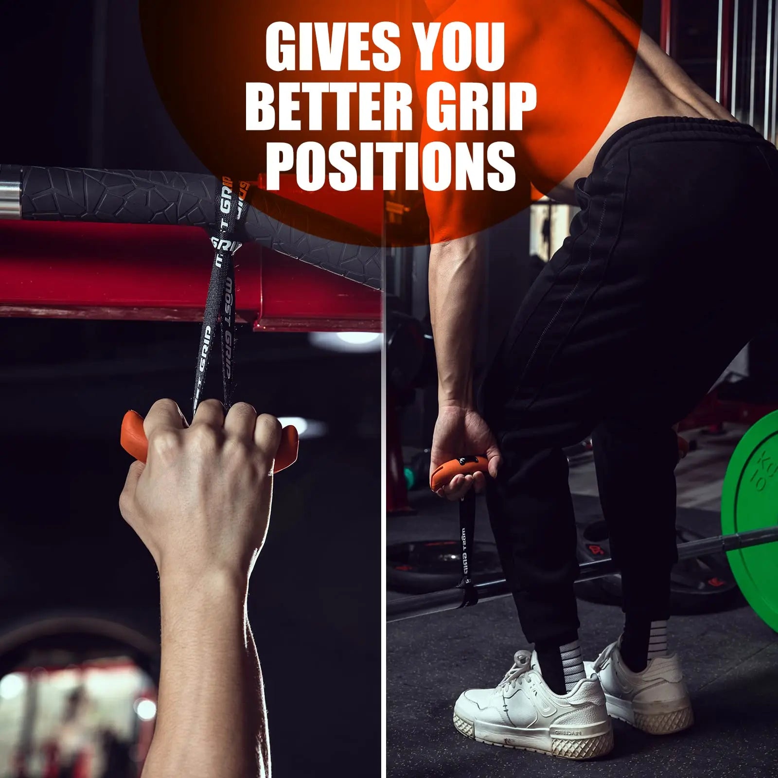 Pull Up Handles Grips Gym Training Fitness Grip Resistance Band Handles Face Pull, Rowing, Lat Pulldown ,Barbells for Home Gym - GabyFit Goods