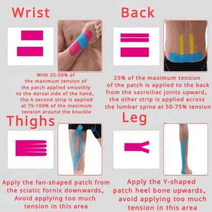 Sports Tape Muscle Patch Width 5cm1.97inch Length 5m196inch Lift Chest Tape Anti Sagging Knee Elbow Stretch Fitness Brace - GabyFit Goods