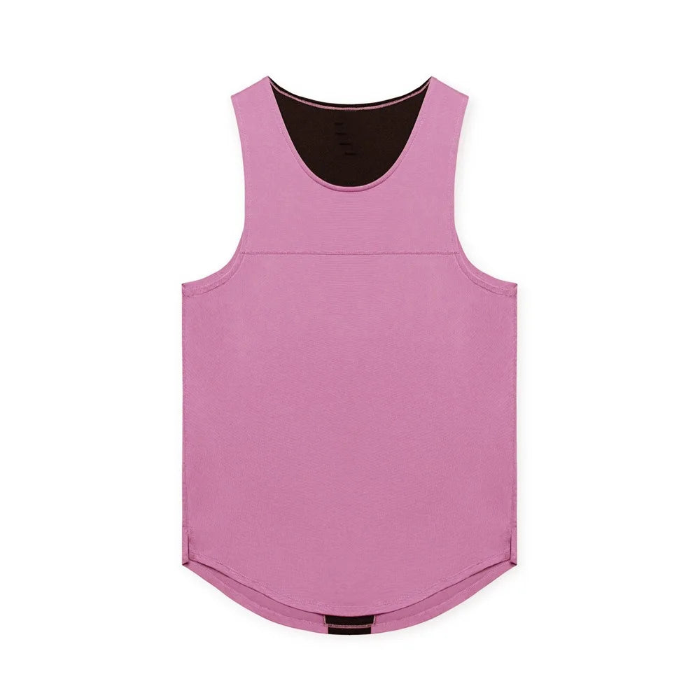 Men's Vests Bodybuilding Gym Tank Tops Fitness Loose Breathable O-Neck Casual Running Sleeveless Shirts Basketball Vests Spliced