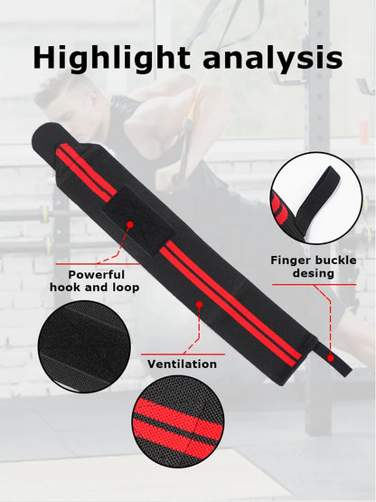 1pc Gym Wrist Wraps/Lifting Wrist Straps Heavy Duty Gym Straps With Thumb Loops Wrist Wraps for Working Out Protection Unisex - GabyFit Goods