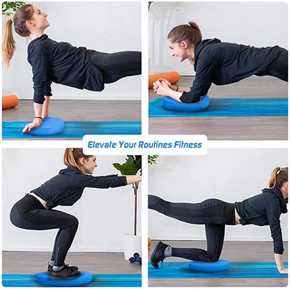 TPE Balance Pad Yoga Cushion Foam Board Soft Balance Bricks Gym Fitness Exercise Mat Gym Oval Non Slid Accessories Exercise - GabyFit Goods