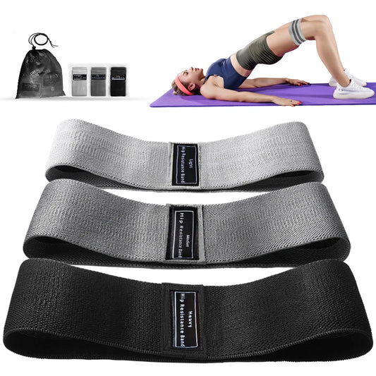 Fabric Resistance Hip Booty Bands Glute Thigh Elastic Workout Bands Squat Circle Stretch Fitness Strips Loops Yoga Gym Equipment - GabyFit Goods