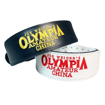 Weightlifting Belt PU Leather Waist Support Gym Belt Unisex Wide Barbell Training Weight Lifting Brace Straps for Fitness