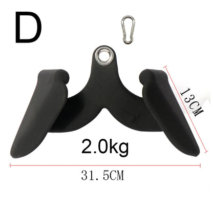 Home Gym Fitness Rowing V-Bar Pully Cable Machine Attachments Biceps Triceps Back Blaster Handle Pull Down Hand Grips